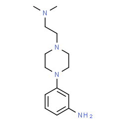 ChemSpider 2D Image | 3-{4-[2-(Dimethylamino)ethyl]-1-piperazinyl}aniline | C14H24N4