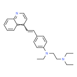 ChemSpider 2D Image | N,N,N'-Triethyl-N'-{4-[(E)-2-(4-quinolinyl)vinyl]phenyl}-1,2-ethanediamine | C25H31N3
