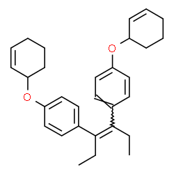ChemSpider 2D Image | 1,1'-[(3Z)-3-Hexene-3,4-diyl]bis[4-(2-cyclohexen-1-yloxy)benzene] | C30H36O2