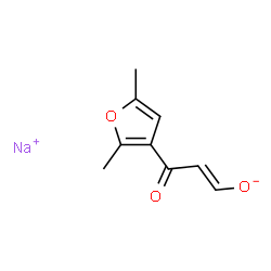 ChemSpider 2D Image | Sodium (1E)-3-(2,5-dimethyl-3-furyl)-3-oxo-1-propen-1-olate | C9H9NaO3
