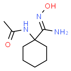 ChemSpider 2D Image | N-[1-(N-Hydroxycarbamimidoyl)cyclohexyl]acetamide | C9H17N3O2