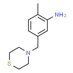 ChemSpider 2D Image | 2-Methyl-5-(4-thiomorpholinylmethyl)aniline | C12H18N2S