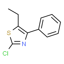 ChemSpider 2D Image | 2-Chloro-5-ethyl-4-phenyl-1,3-thiazole | C11H10ClNS