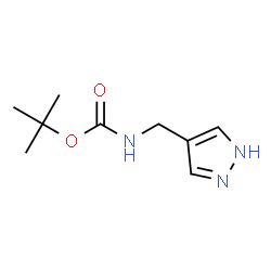 ChemSpider 2D Image | tert-butyl N-[(1H-pyrazol-4-yl)methyl]carbamate | C9H15N3O2