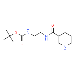 ChemSpider 2D Image | 2-Methyl-2-propanyl {2-[(3-piperidinylcarbonyl)amino]ethyl}carbamate | C13H25N3O3
