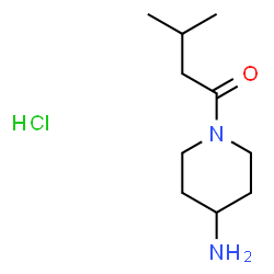 ChemSpider 2D Image | 1-(4-aminopiperidin-1-yl)-3-methylbutan-1-one hydrochloride | C10H21ClN2O