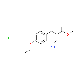 ChemSpider 2D Image | Methyl 3-amino-2-(4-ethoxybenzyl)propanoate hydrochloride (1:1) | C13H20ClNO3