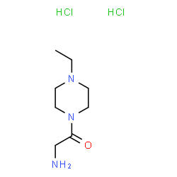 ChemSpider 2D Image | 2-Amino-1-(4-ethyl-1-piperazinyl)ethanone dihydrochloride | C8H19Cl2N3O