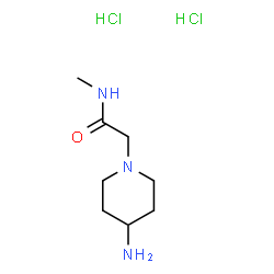 ChemSpider 2D Image | 2-(4-Amino-1-piperidinyl)-N-methylacetamide dihydrochloride | C8H19Cl2N3O