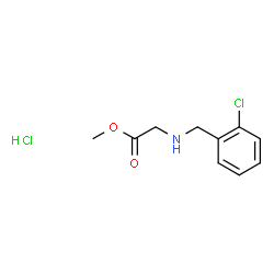 ChemSpider 2D Image | Methyl N-(2-chlorobenzyl)glycinate hydrochloride (1:1) | C10H13Cl2NO2