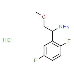 ChemSpider 2D Image | 1-(2,5-Difluorophenyl)-2-methoxyethanamine hydrochloride (1:1) | C9H12ClF2NO