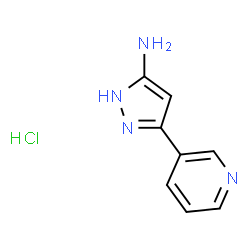 ChemSpider 2D Image | 5-(Pyridin-3-yl)-1H-pyrazol-3-amine hydrochloride | C8H9ClN4