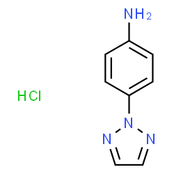 ChemSpider 2D Image | 4-(2H-1,2,3-triazol-2-yl)aniline hydrochloride | C8H9ClN4