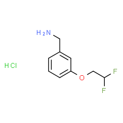 ChemSpider 2D Image | 1-[3-(2,2-Difluoroethoxy)phenyl]methanamine hydrochloride (1:1) | C9H12ClF2NO