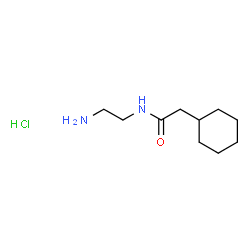 ChemSpider 2D Image | N-(2-Aminoethyl)-2-cyclohexylacetamide hydrochloride (1:1) | C10H21ClN2O