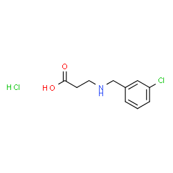ChemSpider 2D Image | N-(3-Chlorobenzyl)-beta-alanine hydrochloride (1:1) | C10H13Cl2NO2
