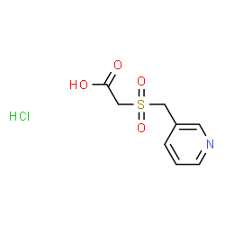 ChemSpider 2D Image | [(3-Pyridinylmethyl)sulfonyl]acetic acid hydrochloride (1:1) | C8H10ClNO4S