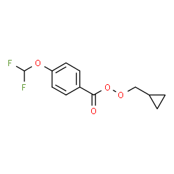 ChemSpider 2D Image | Cyclopropylmethyl 4-(difluoromethoxy)benzenecarboperoxoate | C12H12F2O4