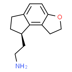 ChemSpider 2D Image | 2-[(8R)-1,6,7,8-Tetrahydro-2H-indeno[5,4-b]furan-8-yl]ethanamine | C13H17NO