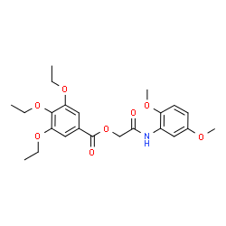 ChemSpider 2D Image | 2-[(2,5-Dimethoxyphenyl)amino]-2-oxoethyl 3,4,5-triethoxybenzoate | C23H29NO8