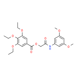ChemSpider 2D Image | 2-[(3,5-Dimethoxyphenyl)amino]-2-oxoethyl 3,4,5-triethoxybenzoate | C23H29NO8