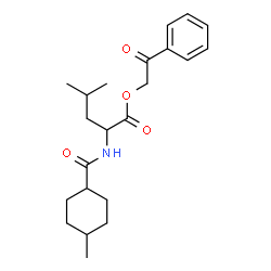 ChemSpider 2D Image | 2-Oxo-2-phenylethyl N-[(4-methylcyclohexyl)carbonyl]leucinate | C22H31NO4