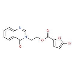 ChemSpider 2D Image | 2-(4-Oxo-3(4H)-quinazolinyl)ethyl 5-bromo-2-furoate | C15H11BrN2O4