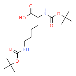ChemSpider 2D Image | 2,6-bis({[(tert-butoxy)carbonyl]amino})hexanoic acid | C16H30N2O6