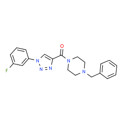ChemSpider 2D Image | (4-Benzyl-1-piperazinyl)[1-(3-fluorophenyl)-1H-1,2,3-triazol-4-yl]methanone | C20H20FN5O