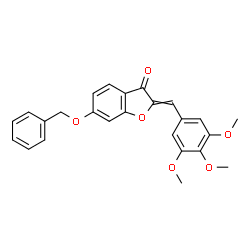 ChemSpider 2D Image | 6-(Benzyloxy)-2-(3,4,5-trimethoxybenzylidene)-1-benzofuran-3(2H)-one | C25H22O6