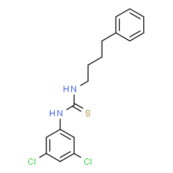 ChemSpider 2D Image | 1-(3,5-Dichlorophenyl)-3-(4-phenylbutyl)thiourea | C17H18Cl2N2S
