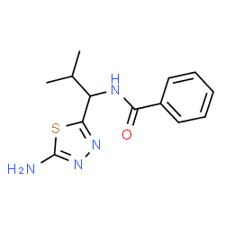 ChemSpider 2D Image | N-[1-(5-Amino-1,3,4-thiadiazol-2-yl)-2-methylpropyl]benzamide | C13H16N4OS