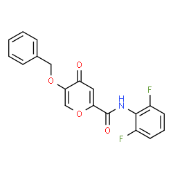 ChemSpider 2D Image | 5-(Benzyloxy)-N-(2,6-difluorophenyl)-4-oxo-4H-pyran-2-carboxamide | C19H13F2NO4