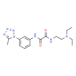 ChemSpider 2D Image | N-[2-(Diethylamino)ethyl]-N'-[3-(5-methyl-1H-tetrazol-1-yl)phenyl]ethanediamide | C16H23N7O2