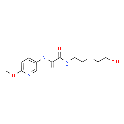 ChemSpider 2D Image | N-[2-(2-Hydroxyethoxy)ethyl]-N'-(6-methoxy-3-pyridinyl)ethanediamide | C12H17N3O5