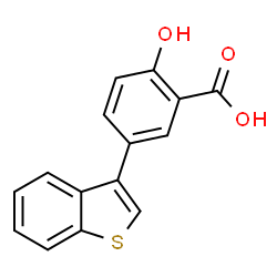 ChemSpider 2D Image | 5-(3-Benzothienyl)salicylic acid | C15H10O3S