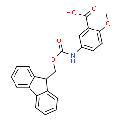 ChemSpider 2D Image | Fmoc-5-amino-2-methoxybenzoic acid | C23H19NO5