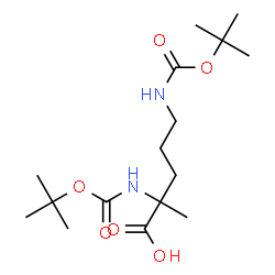 ChemSpider 2D Image | 2-Methyl-N~2~,N~5~-bis{[(2-methyl-2-propanyl)oxy]carbonyl}ornithine | C16H30N2O6