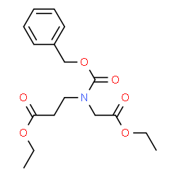 ChemSpider 2D Image | Ethyl N-[(benzyloxy)carbonyl]-N-(2-ethoxy-2-oxoethyl)-beta-alaninate | C17H23NO6