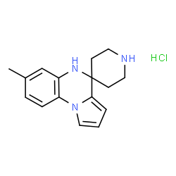 ChemSpider 2D Image | 7'-Methyl-5'H-spiro[piperidine-4,4'-pyrrolo[1,2-a]quinoxaline] hydrochloride | C16H20ClN3