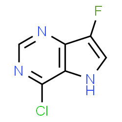 ChemSpider 2D Image | 4-Chloro-7-fluoro-5H-pyrrolo[3,2-d]pyrimidine | C6H3ClFN3