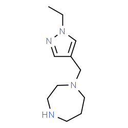 ChemSpider 2D Image | 1-[(1-Ethyl-1H-pyrazol-4-yl)methyl]-1,4-diazepane | C11H20N4