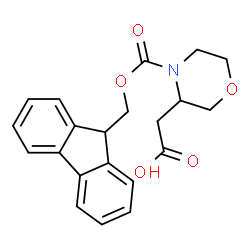 ChemSpider 2D Image | 4-FMOC-3-CARBOXYMETHYL-MORPHOLINE | C21H21NO5