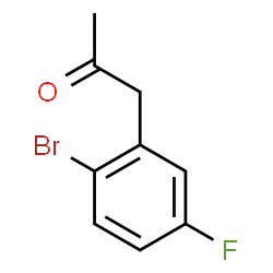 ChemSpider 2D Image | 1-(2-Bromo-5-fluorophenyl)acetone | C9H8BrFO
