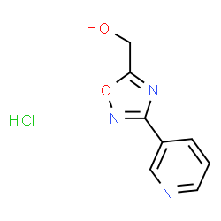 ChemSpider 2D Image | [3-(pyridin-3-yl)-1,2,4-oxadiazol-5-yl]methanol hydrochloride | C8H8ClN3O2