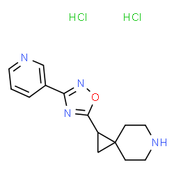 ChemSpider 2D Image | 1-[3-(3-Pyridinyl)-1,2,4-oxadiazol-5-yl]-6-azaspiro[2.5]octane dihydrochloride | C14H18Cl2N4O
