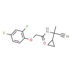 ChemSpider 2D Image | N-(1-Cyano-1-cyclopropylethyl)-2-(2,4-difluorophenoxy)acetamide | C14H14F2N2O2