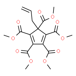 ChemSpider 2D Image | Pentamethyl 5-allyl-1,3-cyclopentadiene-1,2,3,4,5-pentacarboxylate | C18H20O10