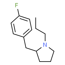 ChemSpider 2D Image | 2-(4-Fluorobenzyl)-1-propylpyrrolidine | C14H20FN
