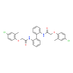 ChemSpider 2D Image | N,N'-2,2'-Biphenyldiylbis[2-(4-chloro-2-methylphenoxy)acetamide] | C30H26Cl2N2O4
